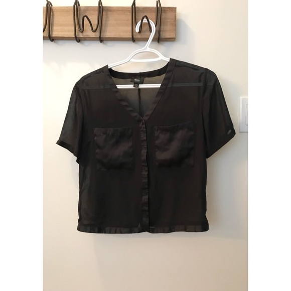 Sheer Black Crop Top ▪️ - Picture 2 of 4